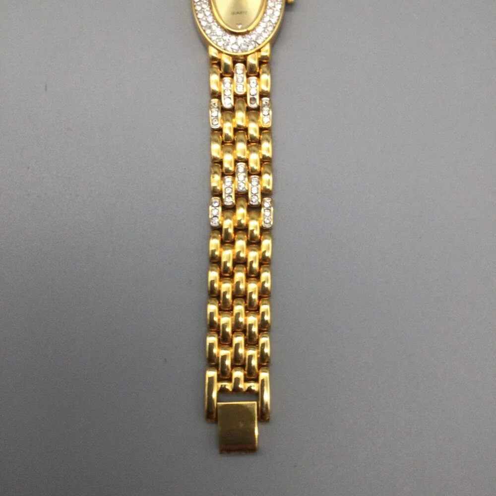 Vintage Elizabeth Taylor Womens Watch 21mm Gold Tone Oval New Battery 7.25